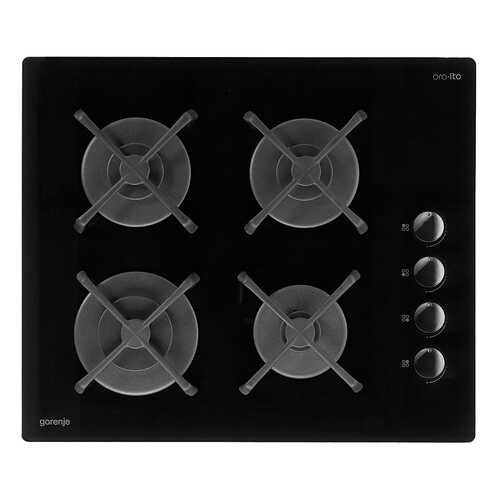 Встраиваемая варочная панель газовая Gorenje GHS64-ORA-S Black в ДНС