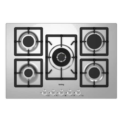 Встраиваемая варочная панель газовая Korting HG 797 CTX Silver в ДНС