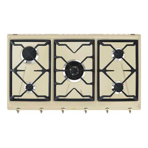 Встраиваемая варочная панель газовая Smeg SRV 896 POGH Beige в ДНС