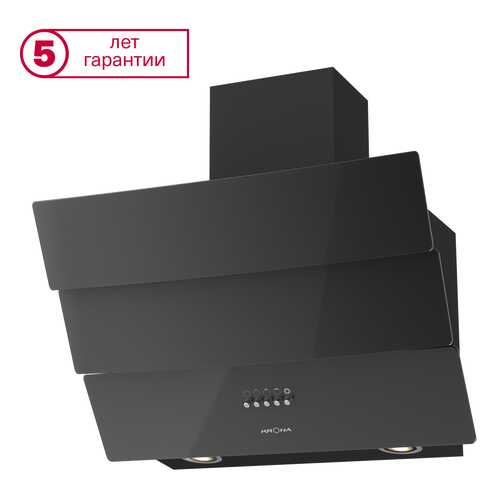 Вытяжка наклонная Krona Inga 600 push button Black в ДНС