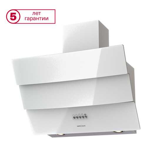 Вытяжка наклонная Krona Inga 600 push button White в ДНС