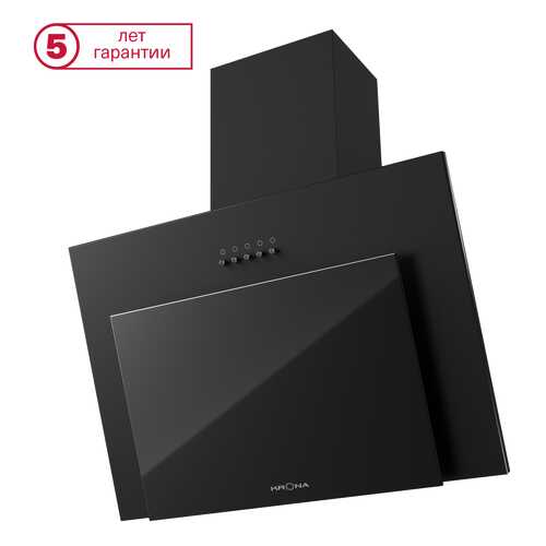 Вытяжка наклонная KRONAsteel ELMA 600 PB Black в ДНС